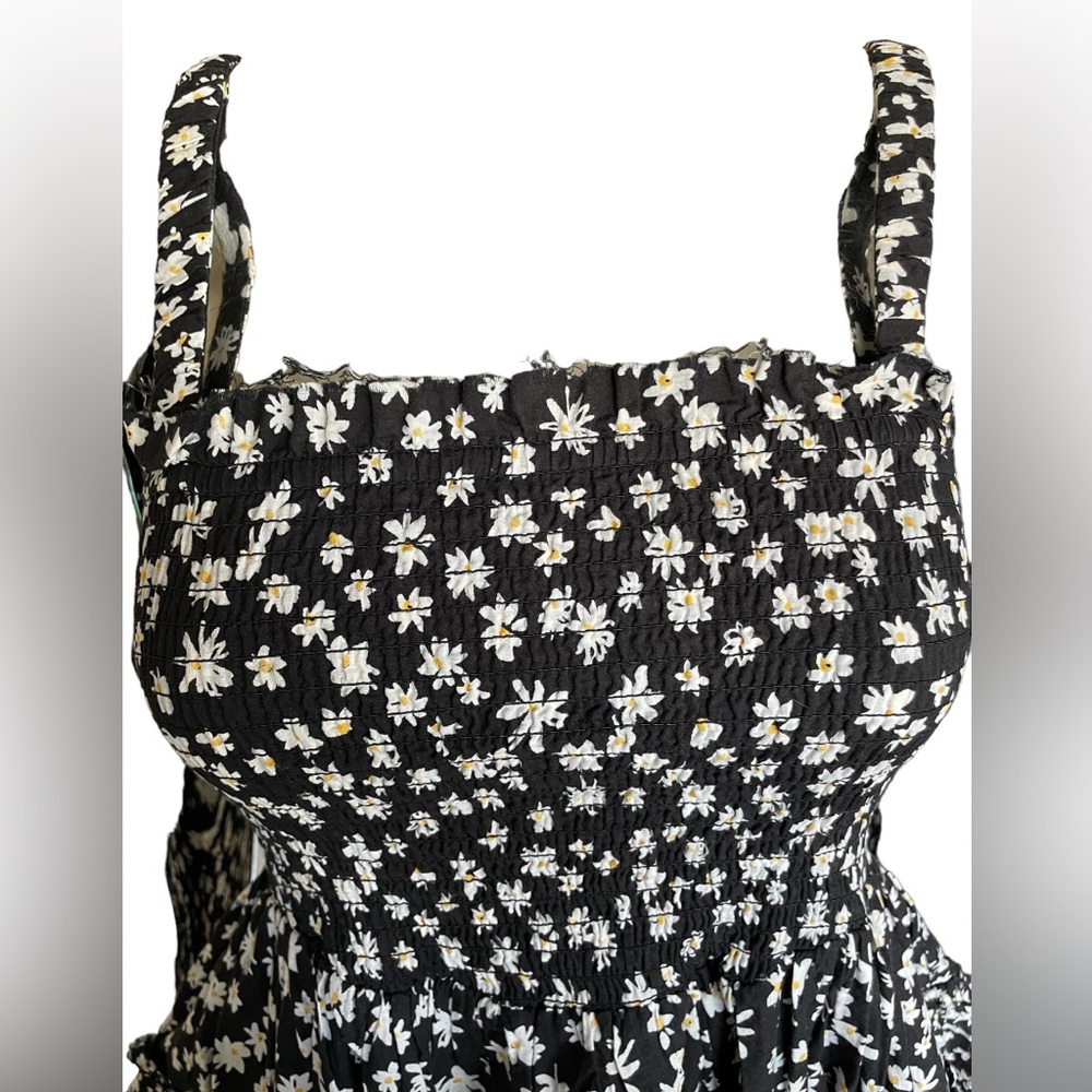 ASOS Floral Backless Layered Flared Dress Sz 2 - Picture 3 of 6